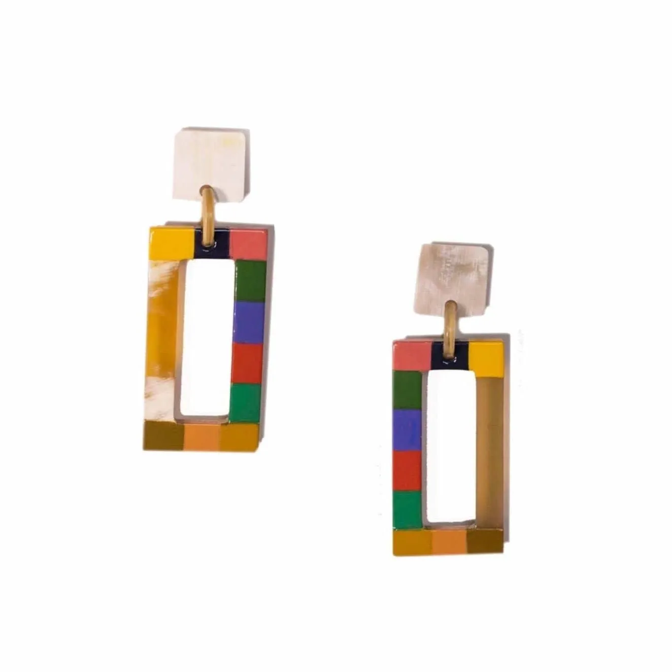Gem Colorblock Earrings sold by Sunshine Tienda product image thumbnail 2