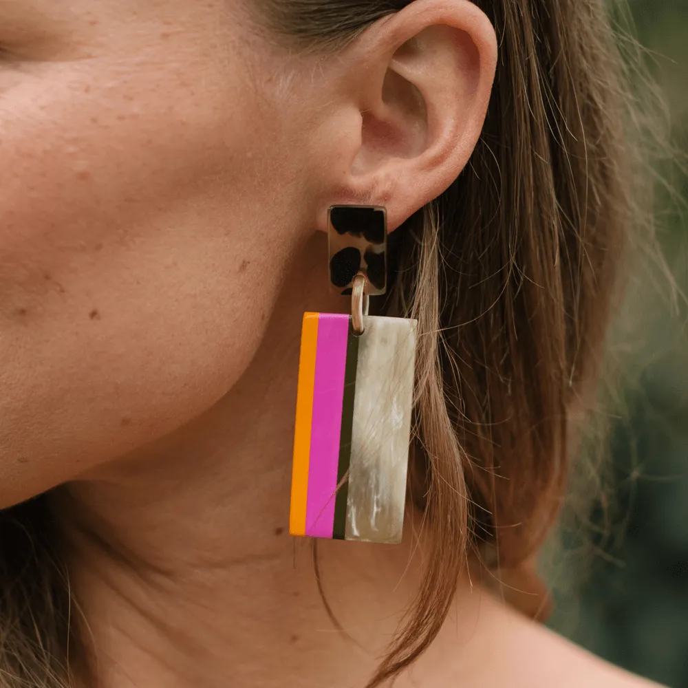 Miami Beach Horn Cabana Earrings sold by Sunshine Tienda product image thumbnail 2