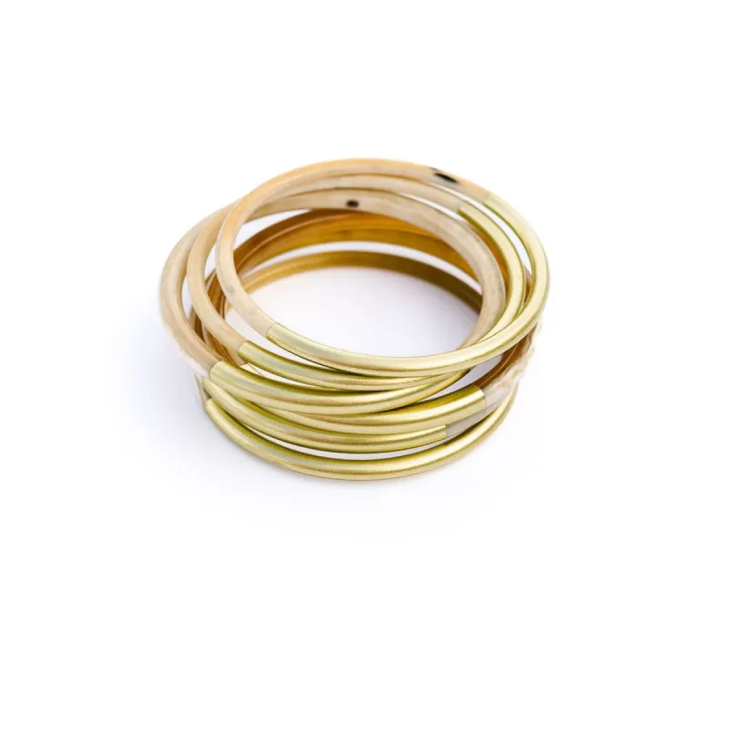 Metallic Gold Mix Bangle Set sold by Sunshine Tienda