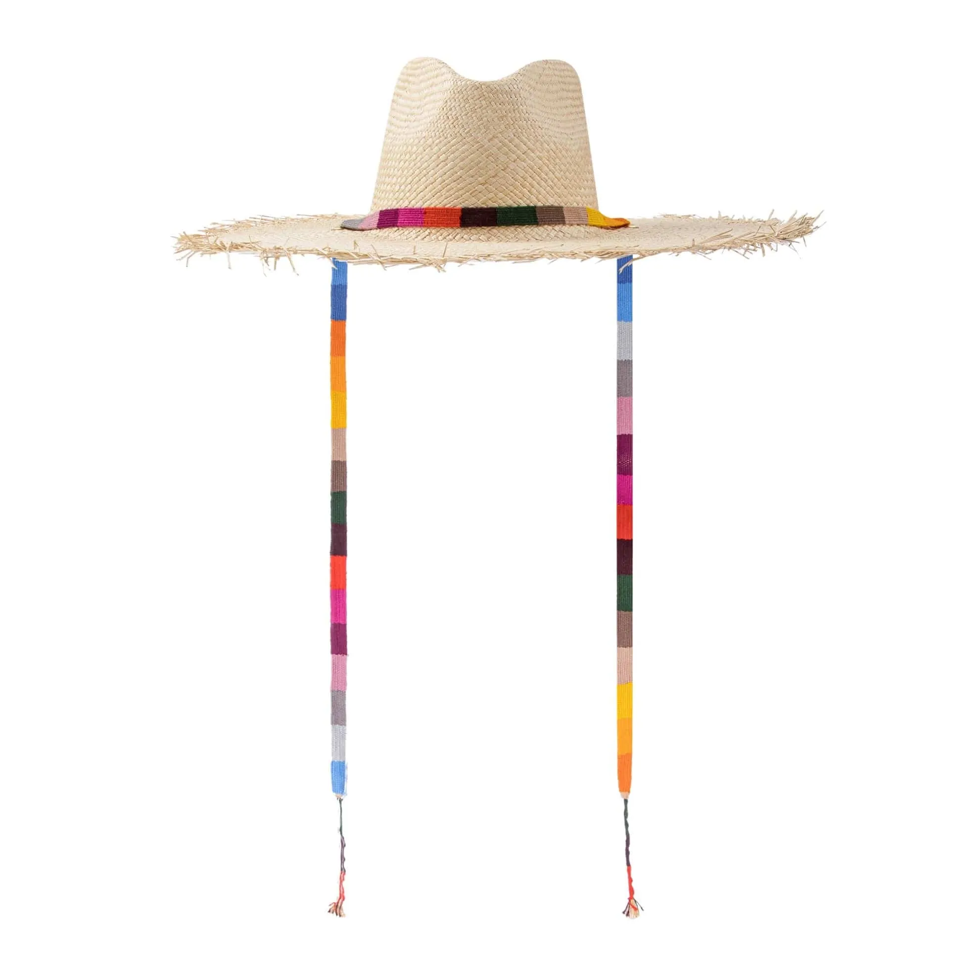 Rosita Wide Brimmed Palm Fringe Hat sold by Sunshine Tienda