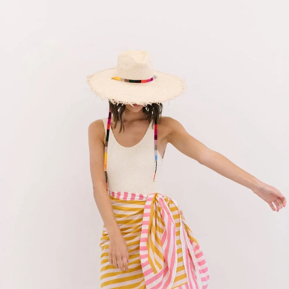 Rosita Wide Brimmed Palm Fringe Hat sold by Sunshine Tienda product image thumbnail 4