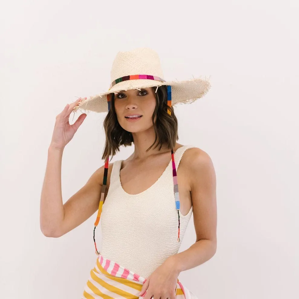 Rosita Wide Brimmed Palm Fringe Hat sold by Sunshine Tienda product image thumbnail 3