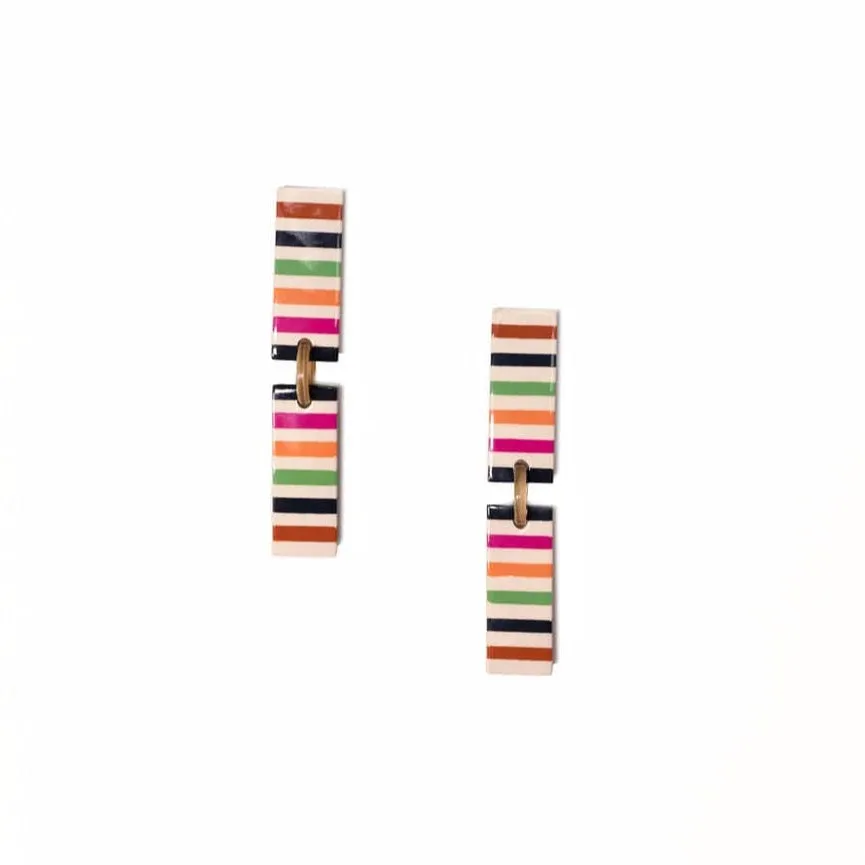 Striped Colorful Isabella Earrings sold by Sunshine Tienda
