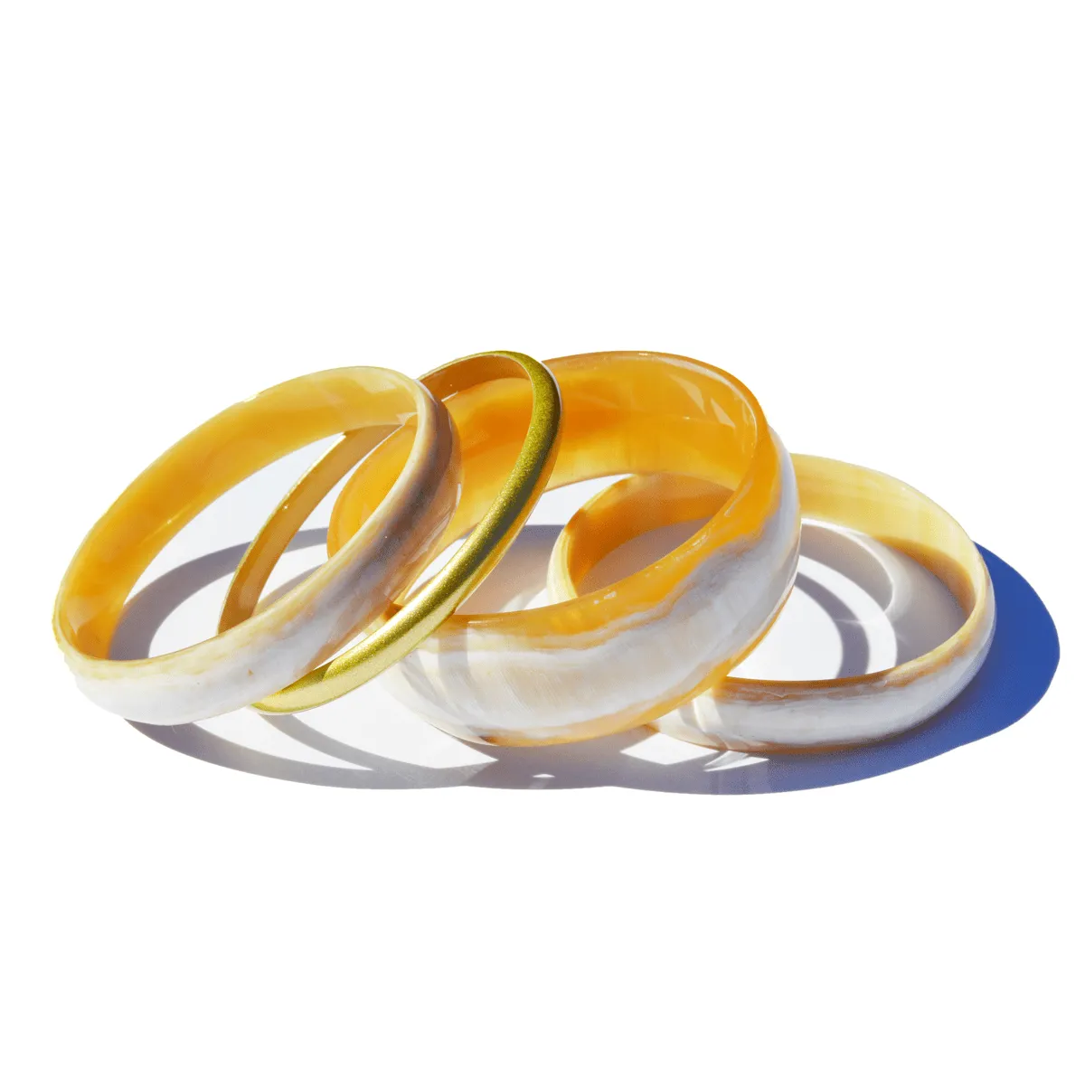 Natural Horn with Gold Bangle Set sold by Sunshine Tienda
