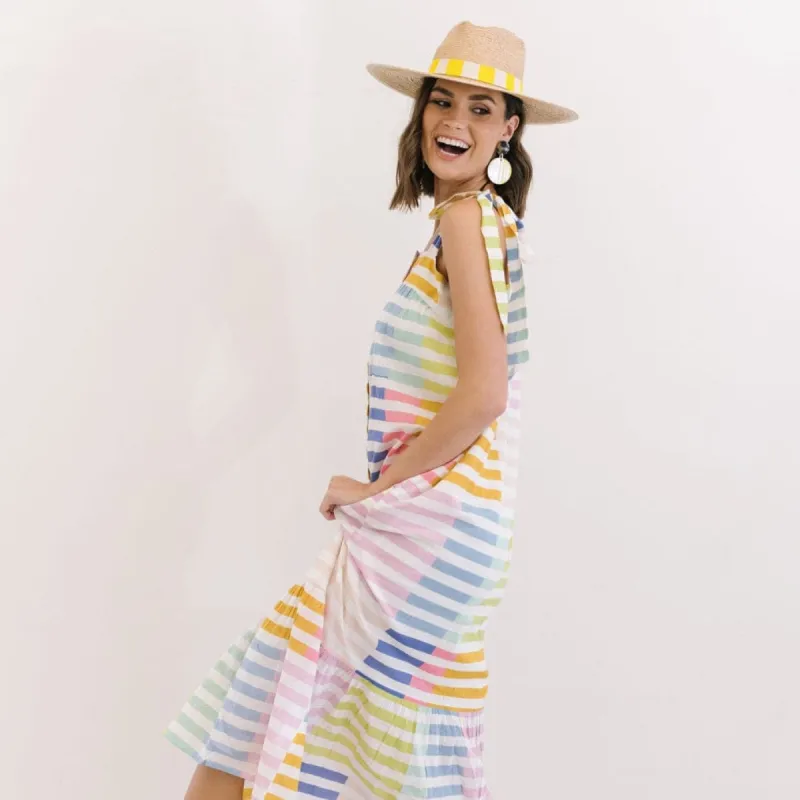 Colorful Stripe Positano Dress sold by Sunshine Tienda
