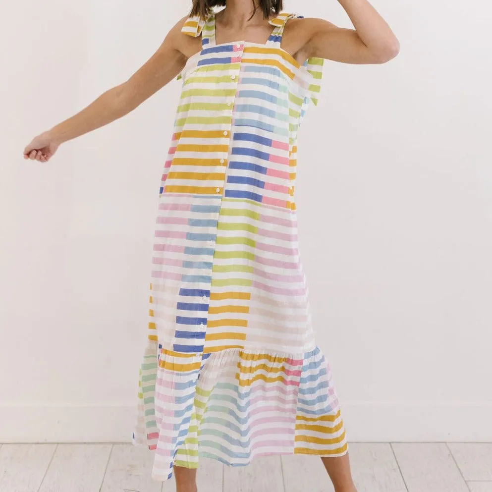 Colorful Stripe Positano Dress sold by Sunshine Tienda product image thumbnail 5