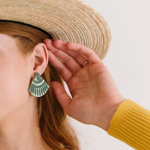 Green Porcelain Earrings sold by Sunshine Tienda product image thumbnail 4