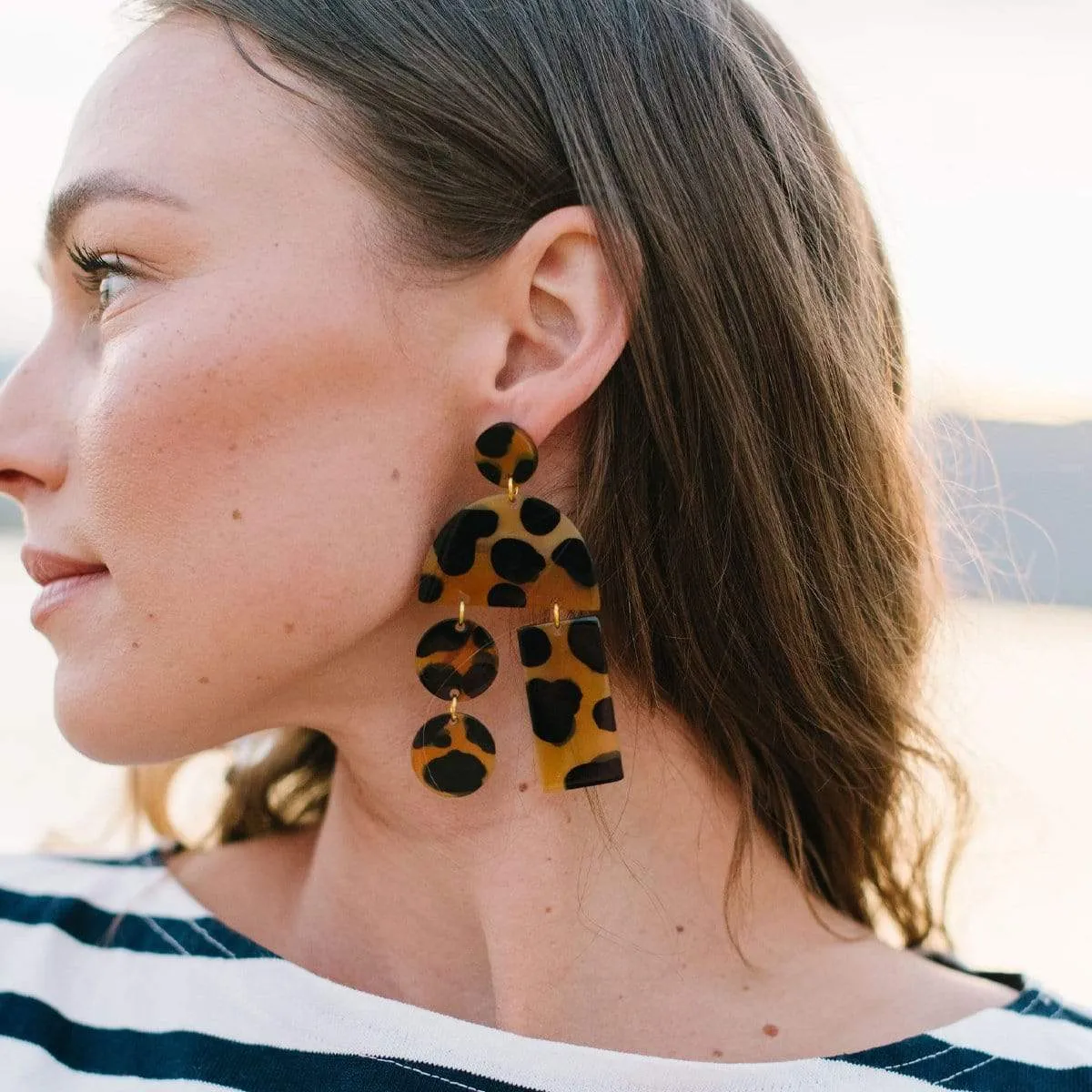 Safari Mobile Statement Earrings sold by Sunshine Tienda product image thumbnail 2