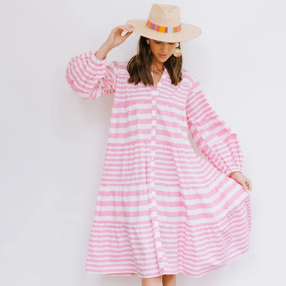 Duval Stripe Anna Dress sold by Sunshine Tienda
