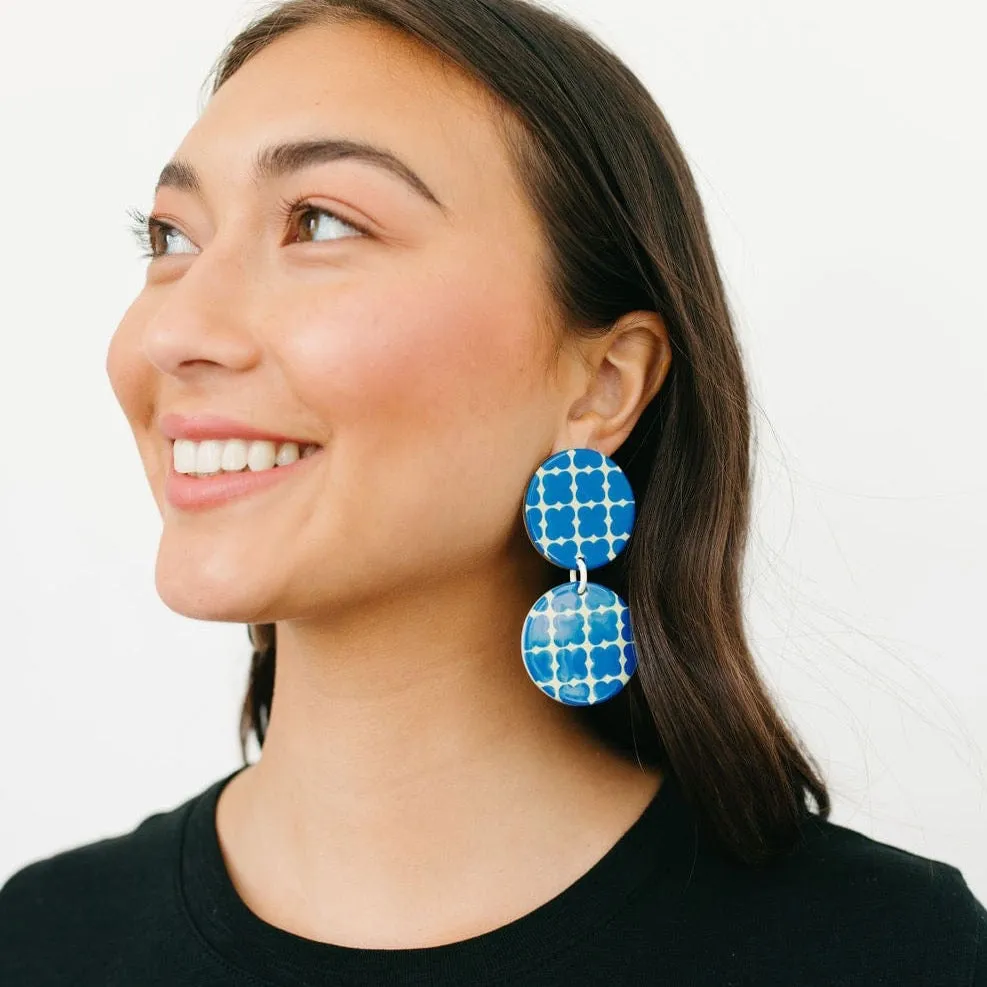 Blue Dot Double Dangles sold by Sunshine Tienda product image thumbnail 3