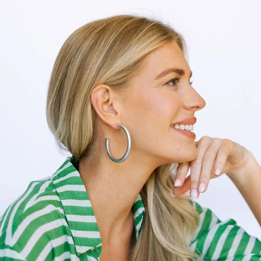 Silver Hoops sold by Sunshine Tienda product image thumbnail 2