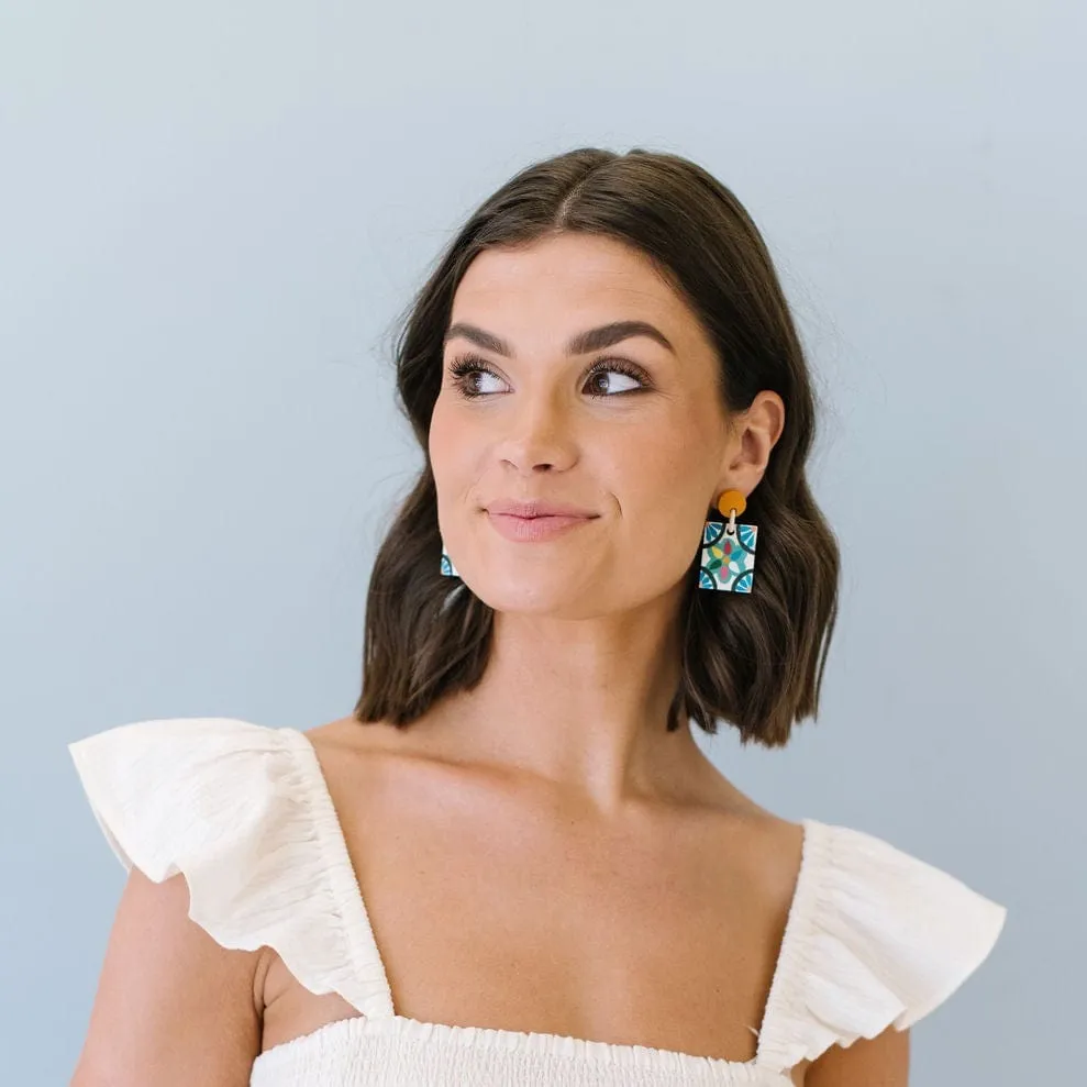 Azulejos Single Tile Earrings sold by Sunshine Tienda product image thumbnail 3
