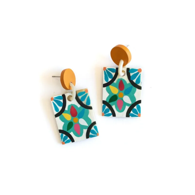 Azulejos Single Tile Earrings sold by Sunshine Tienda