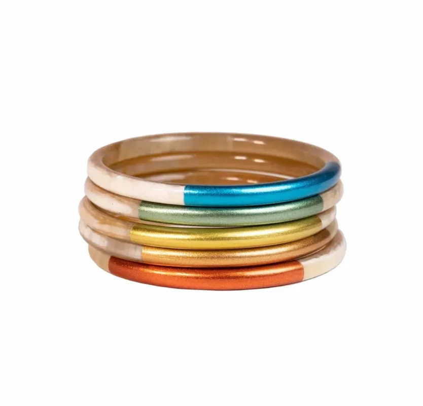 San Pedro Metallic Bangle Set sold by Sunshine Tienda