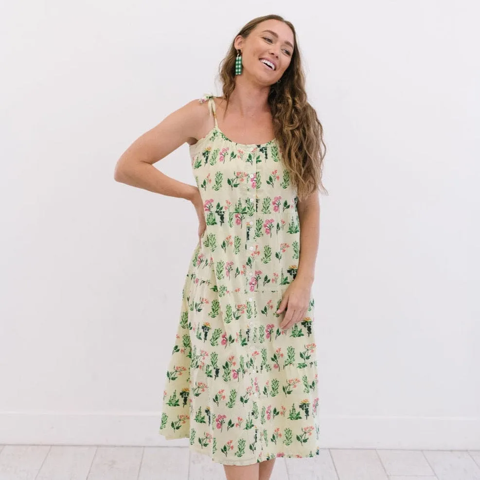 Floral Champagne Beach Dress sold by Sunshine Tienda product image thumbnail 2