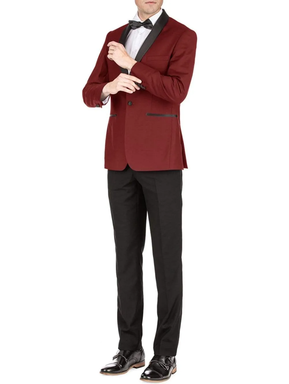 Men's Premium Slim Fit Shawl Lapel Tuxedo sold by Daily Haute product image thumbnail 3