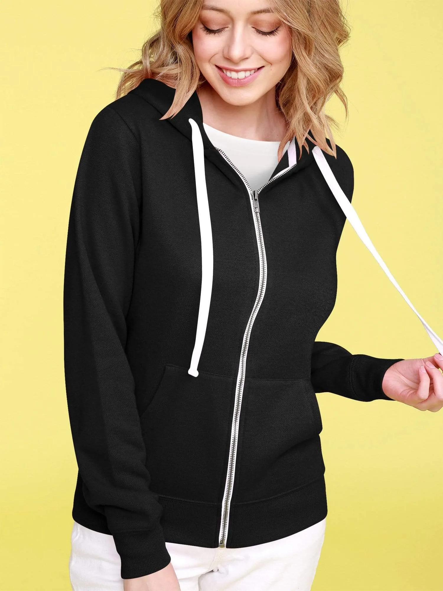 Women's Active Casual Zip-up Hoodie Long Sleeve Lightweight Sweatshirt sold by Daily Haute product image thumbnail 3