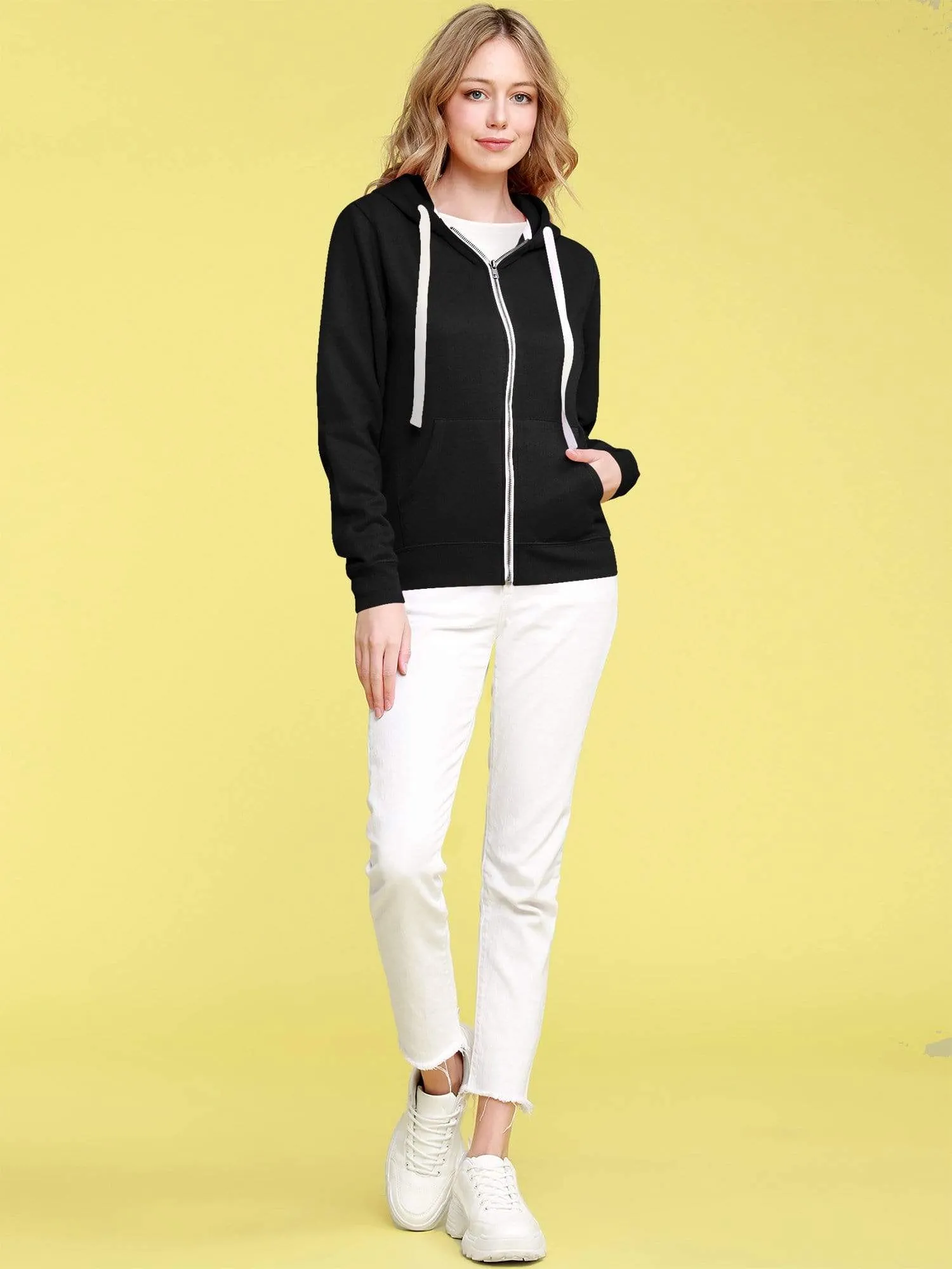 Women's Active Casual Zip-up Hoodie Long Sleeve Lightweight Sweatshirt sold by Daily Haute
