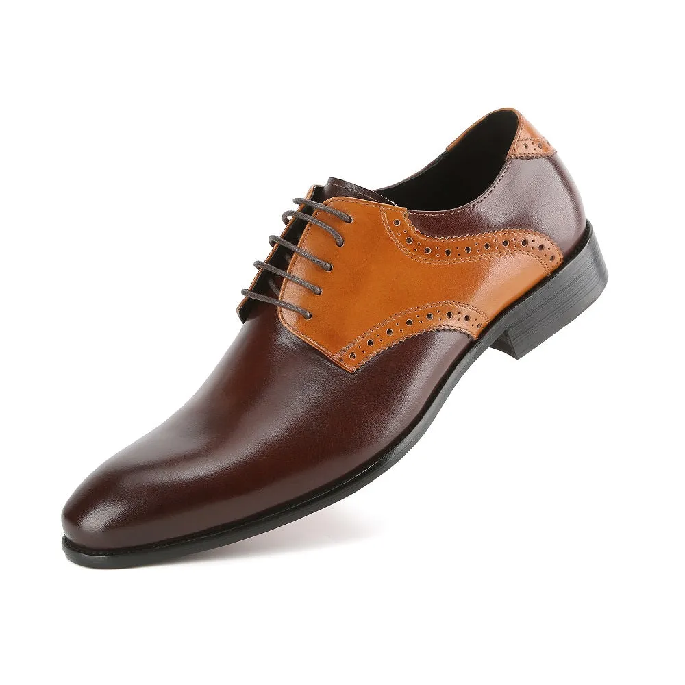 Gino Vitale Men's Handcrafted Genuine Leather Brogue Contrast Dress Shoe sold by Daily Haute product image thumbnail 5