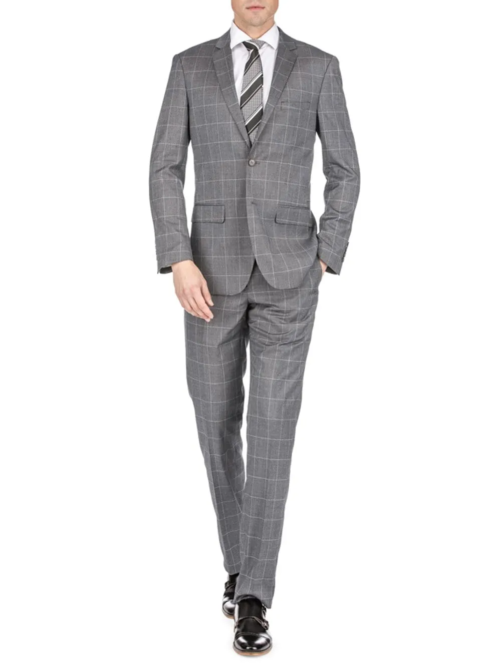 Men's Traveler Check Slim Fit Suits sold by Daily Haute