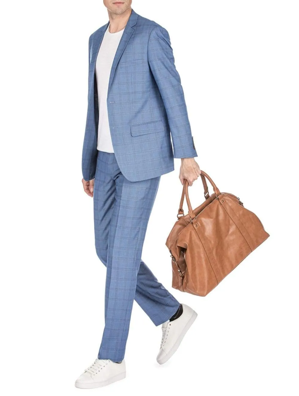 Men's Traveler Check Slim Fit Suits sold by Daily Haute product image thumbnail 5