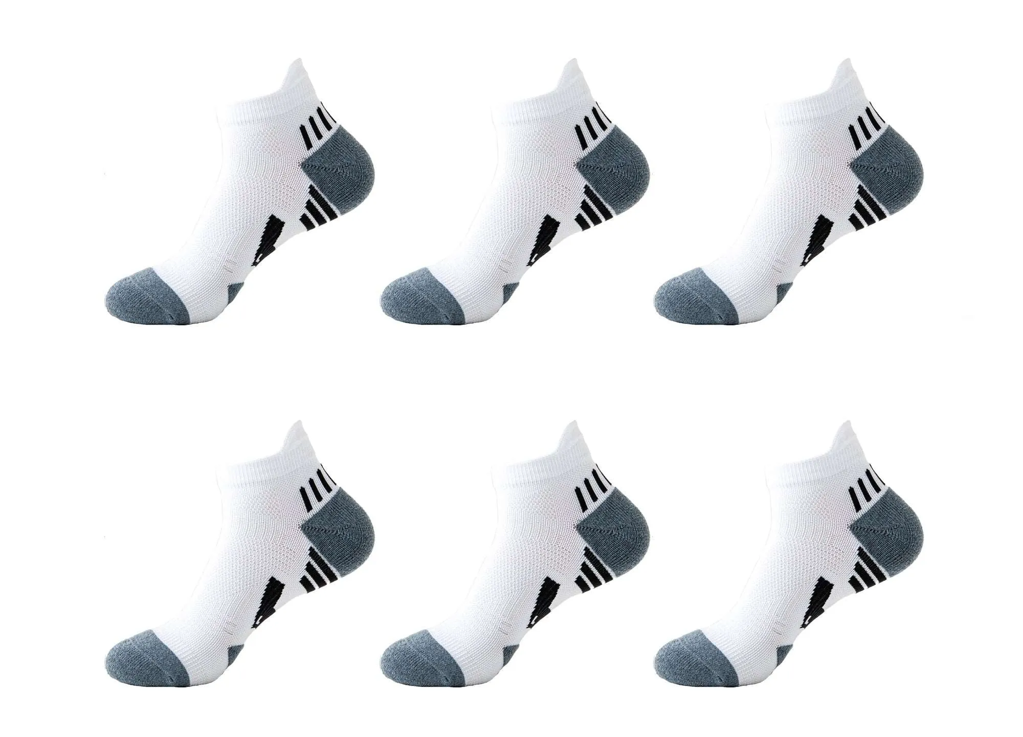 6-Pack Men's Running Fitness Performance Sport Compression Quarter Socks sold by Daily Haute product image thumbnail 3