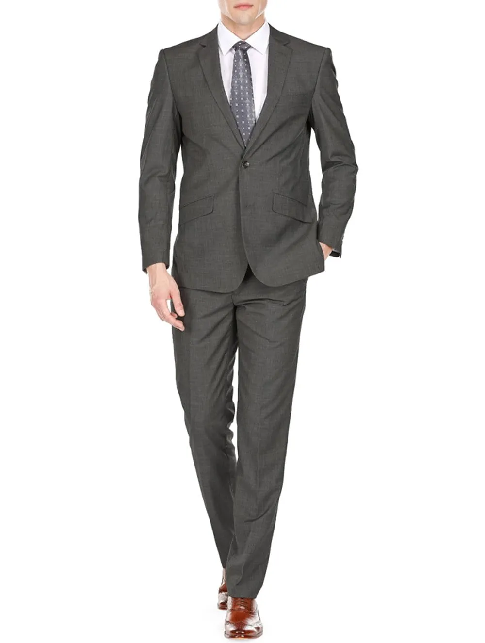 Men's Slim Fit Sharkskin 2 Piece Suit sold by Daily Haute product image thumbnail 5