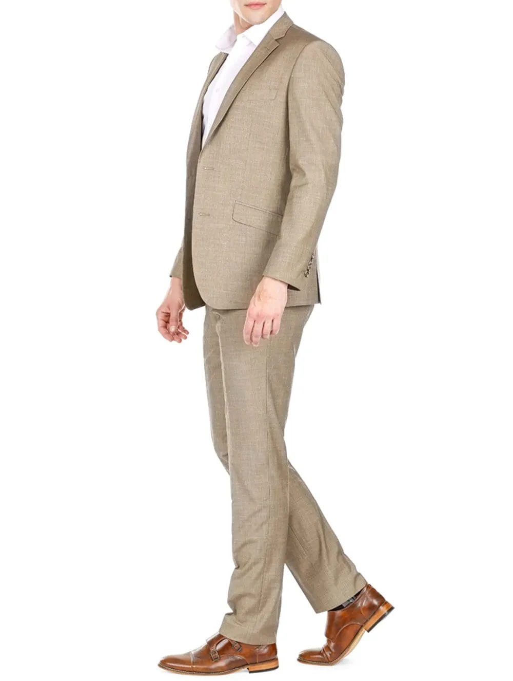 Men's Slim Fit Sharkskin 2 Piece Suit sold by Daily Haute product image thumbnail 4