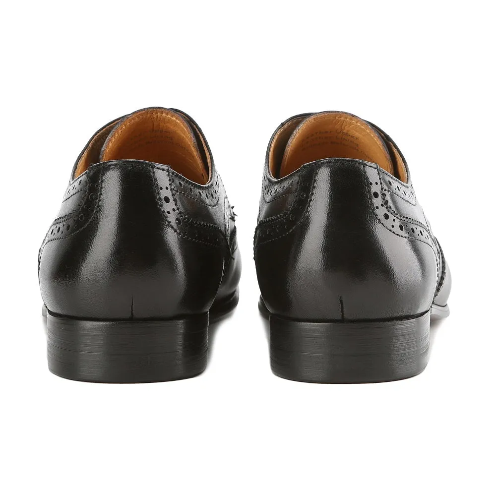 Gino Vitale Men's Handcrafted Genuine Leather Brogue Wingtip Medallion Dress Shoe sold by Daily Haute product image thumbnail 4