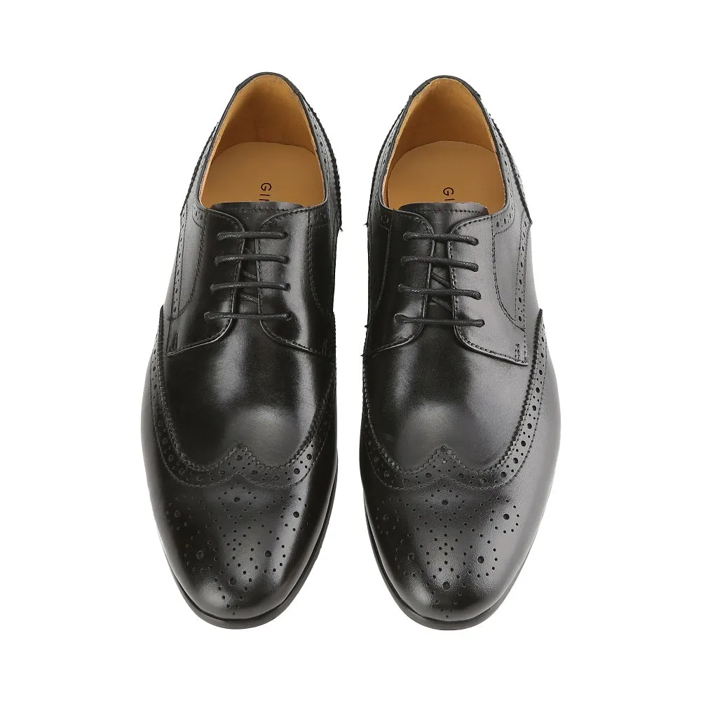 Gino Vitale Men's Handcrafted Genuine Leather Brogue Wingtip Medallion Dress Shoe sold by Daily Haute product image thumbnail 3