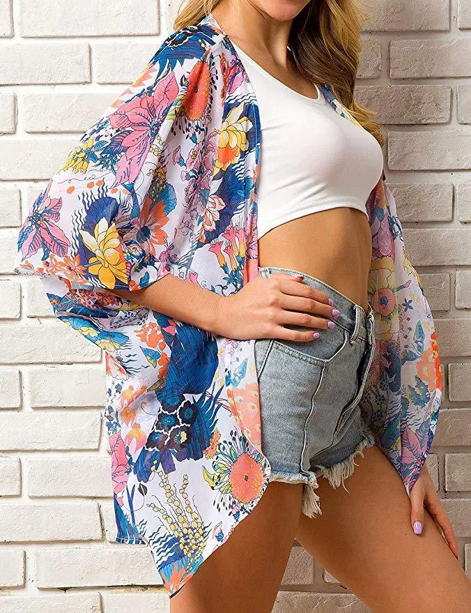 Haute Edition Women's Lightweight Summer Kimono Cover Up Cardigans sold by Daily Haute product image thumbnail 5