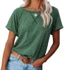 Haute Edition Women's Cross Stitch Contrast Raglan Short Sleeve Tee sold by Daily Haute
