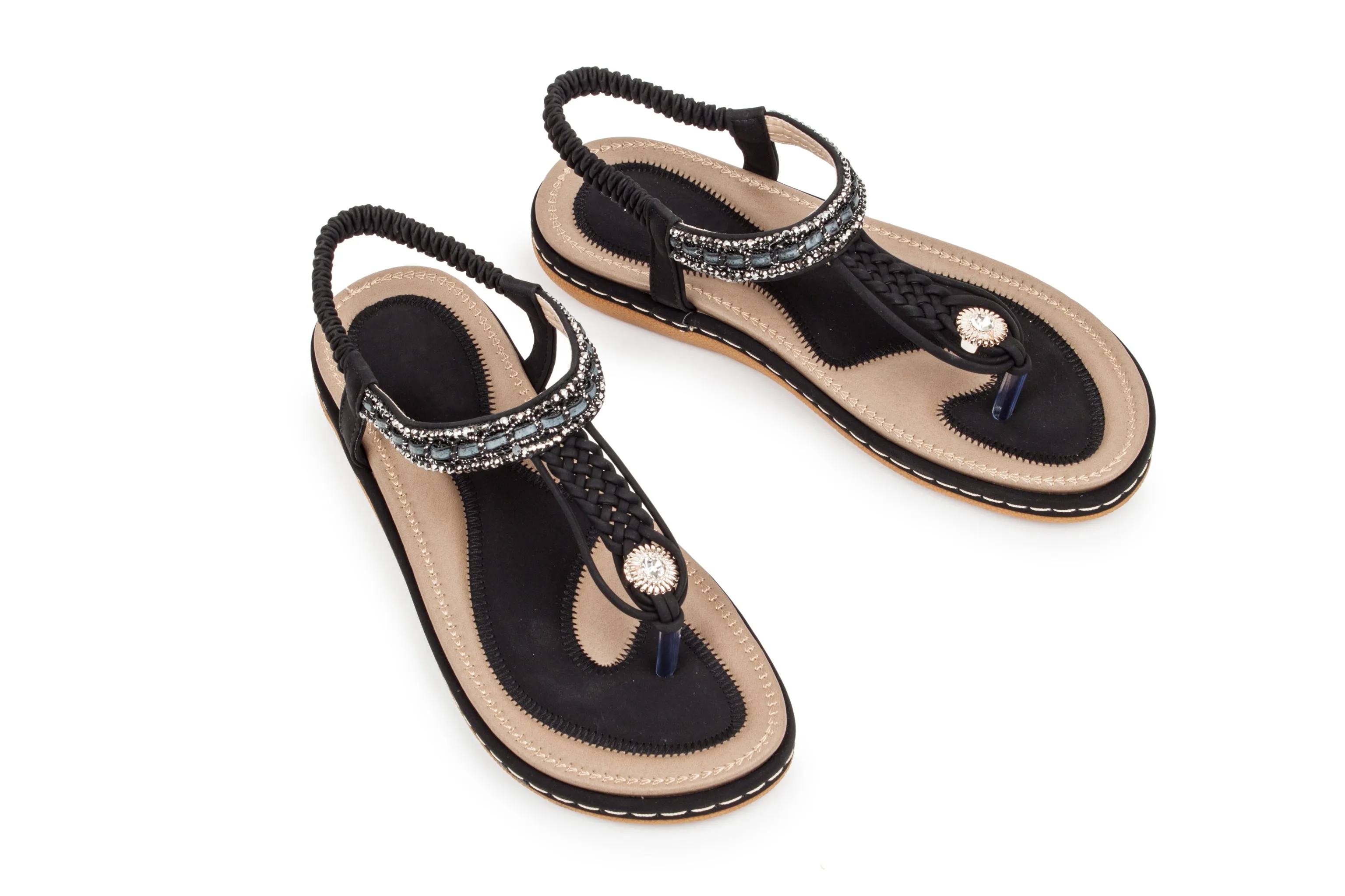 Haute edition Summer Bohemian Beaded Comfort Sandals sold by Daily Haute product image thumbnail 2