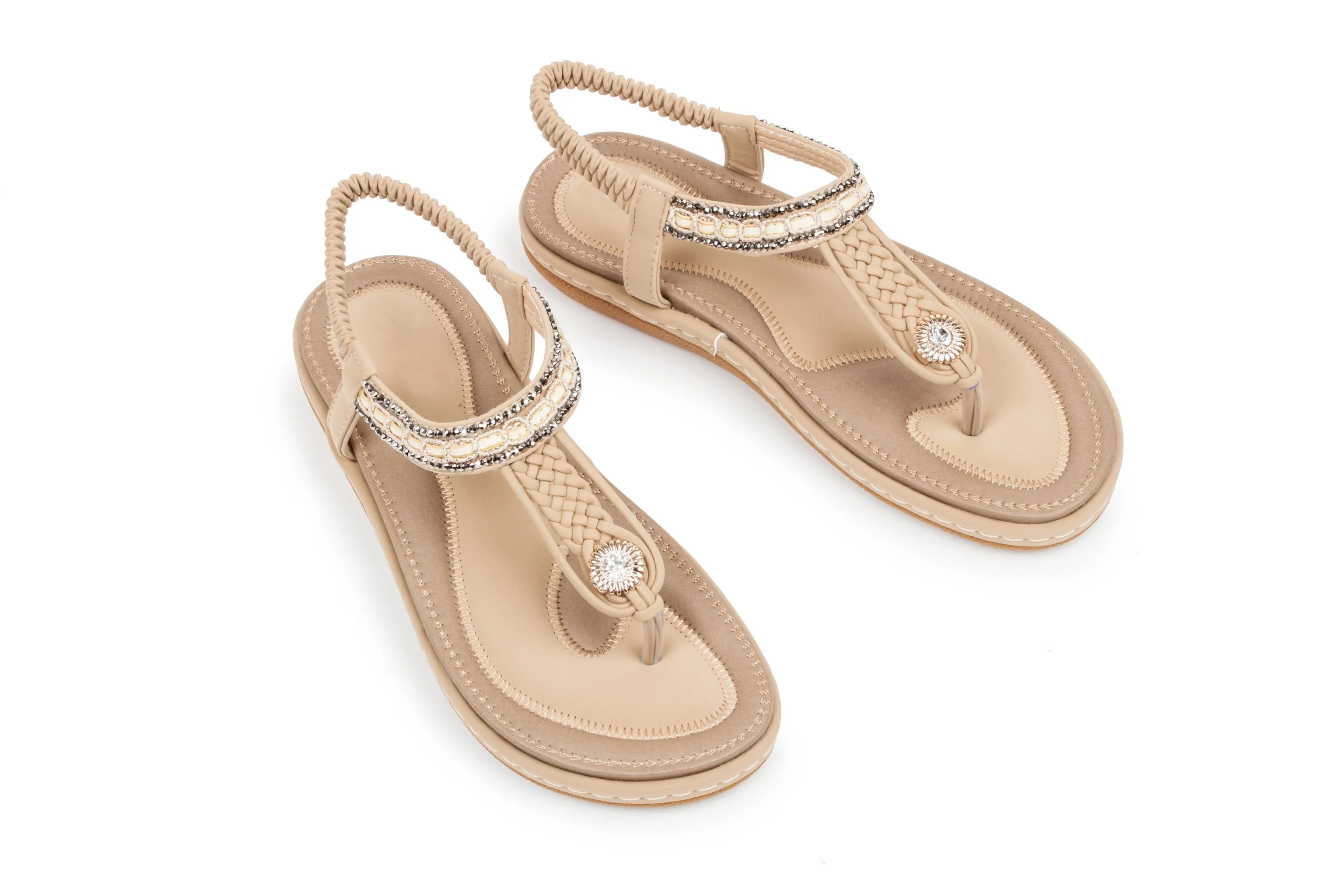 Haute edition Summer Bohemian Beaded Comfort Sandals sold by Daily Haute product image thumbnail 5