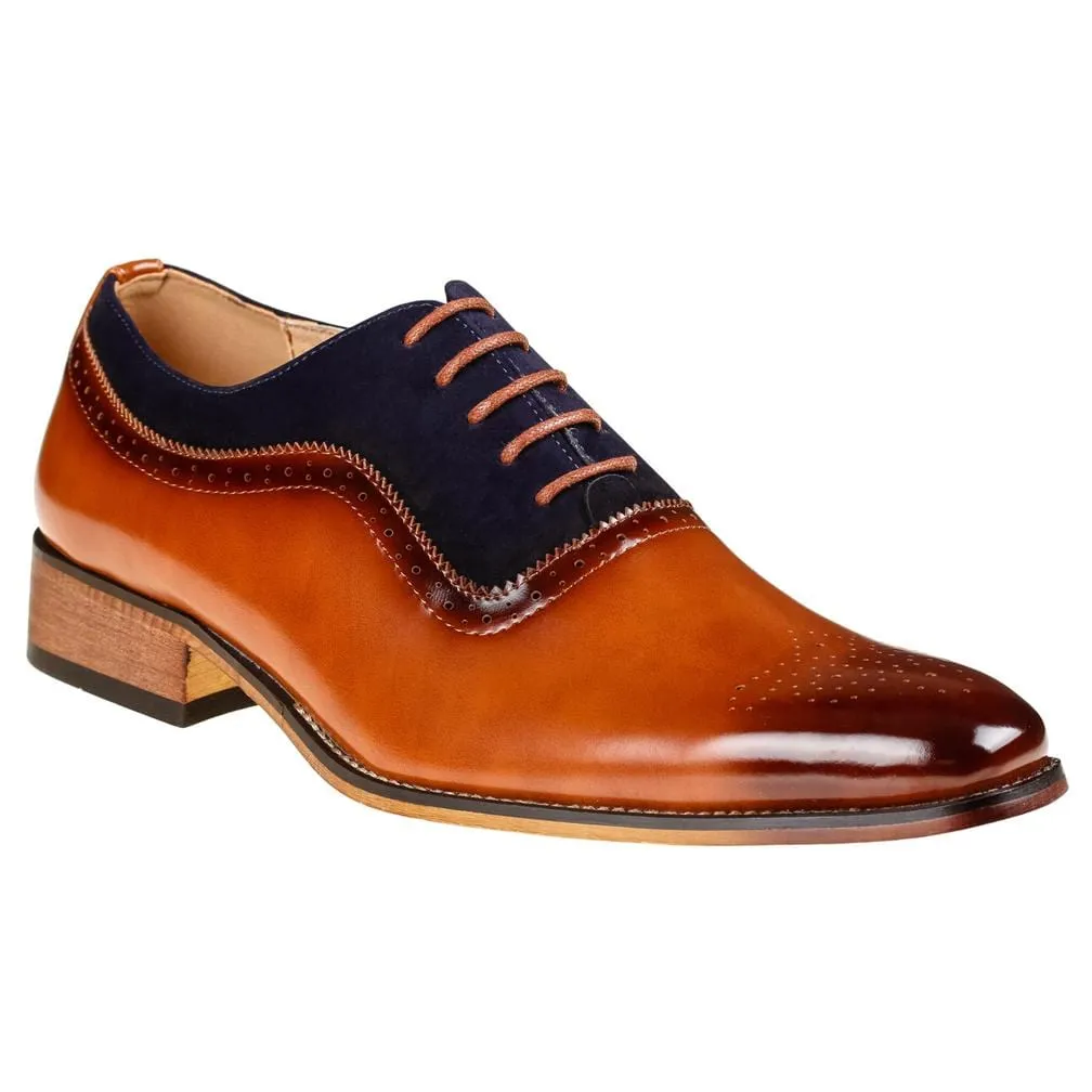 Gino Vitale Men's Lace Up Medallion Toe Dress Shoes sold by Daily Haute product image thumbnail 4