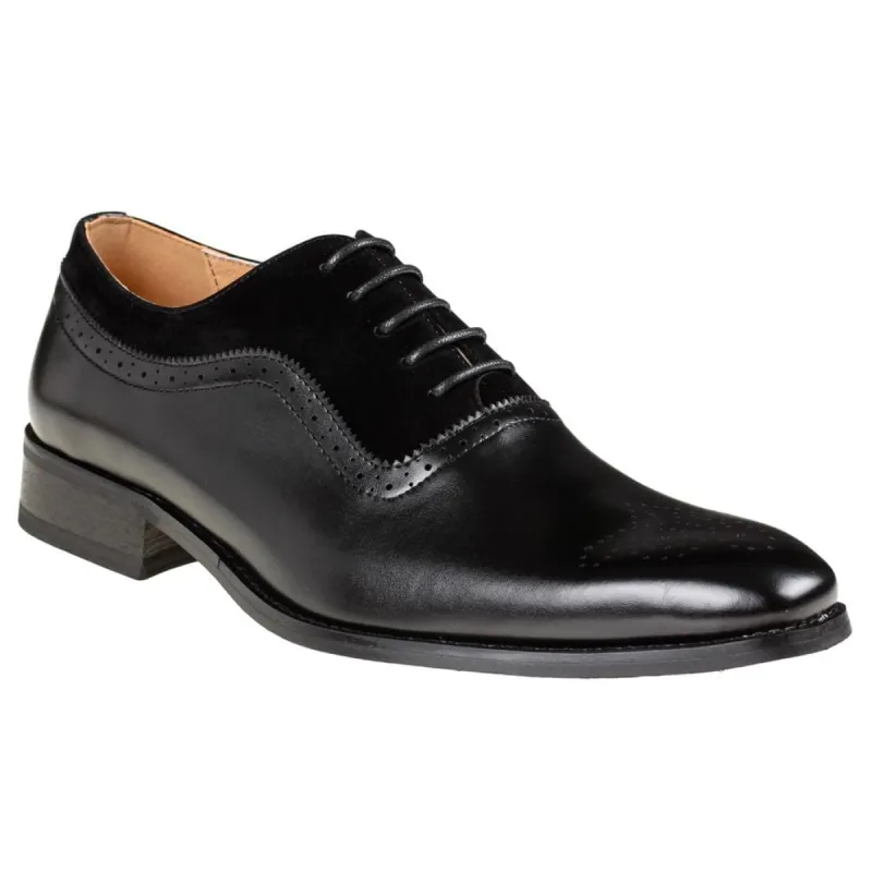 Gino Vitale Men's Lace Up Medallion Toe Dress Shoes sold by Daily Haute