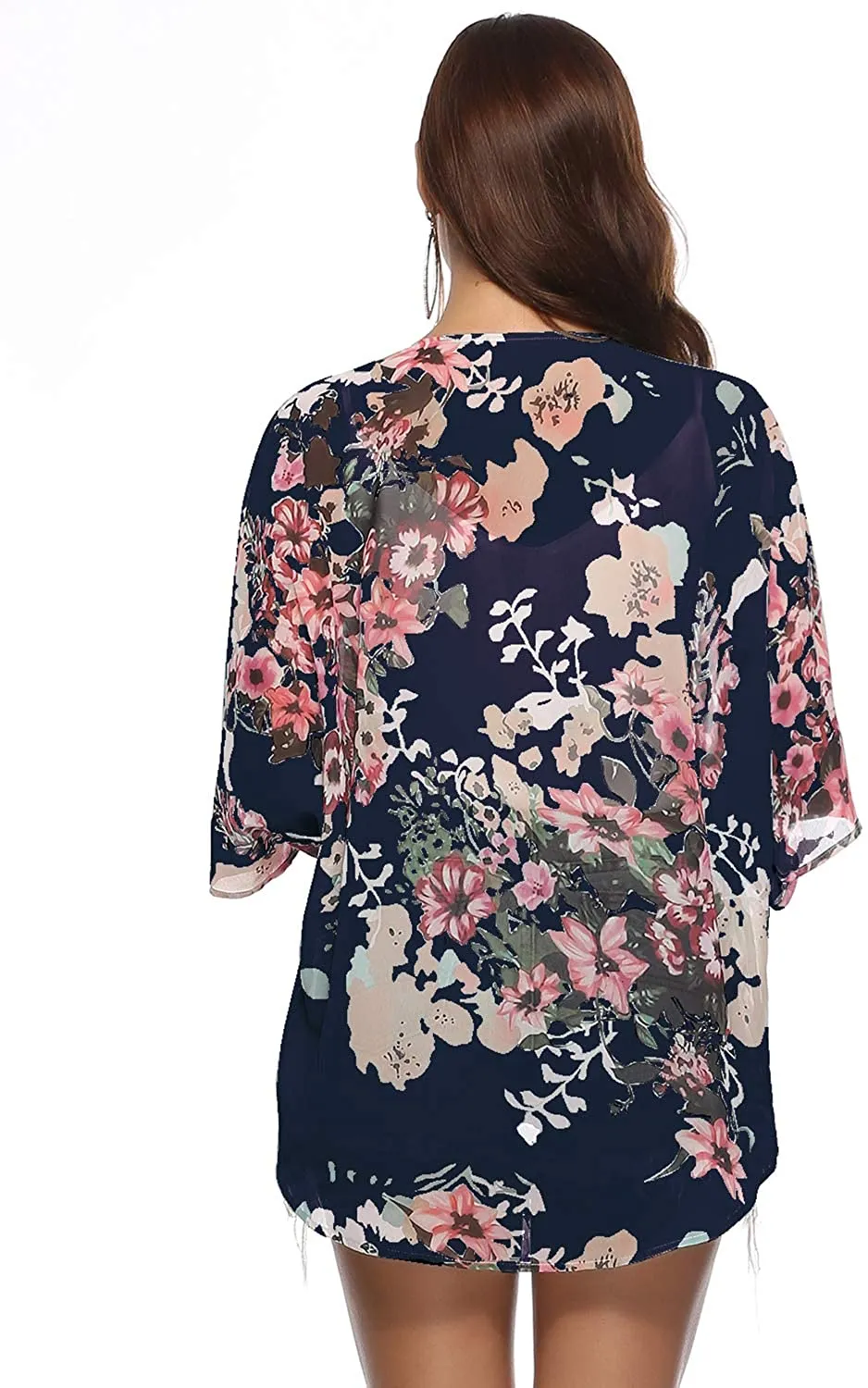 Haute Edition Women's Lightweight Summer Kimono Cardigan Cover Up in Leopard and Floral sold by Daily Haute product image thumbnail 4