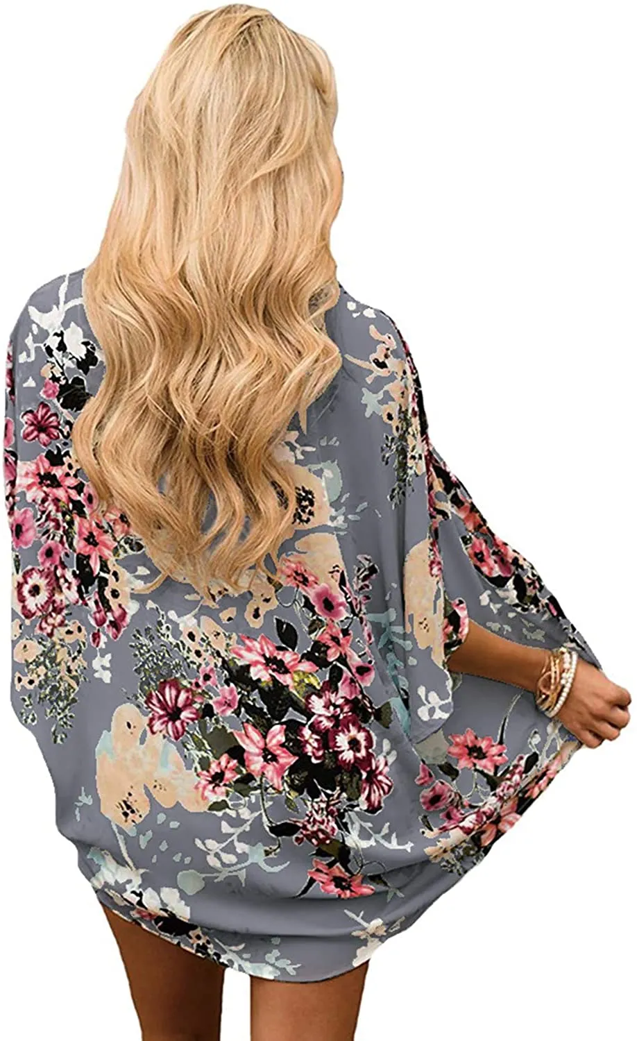Haute Edition Women's Lightweight Summer Kimono Cardigan Cover Up in Leopard and Floral sold by Daily Haute product image thumbnail 2