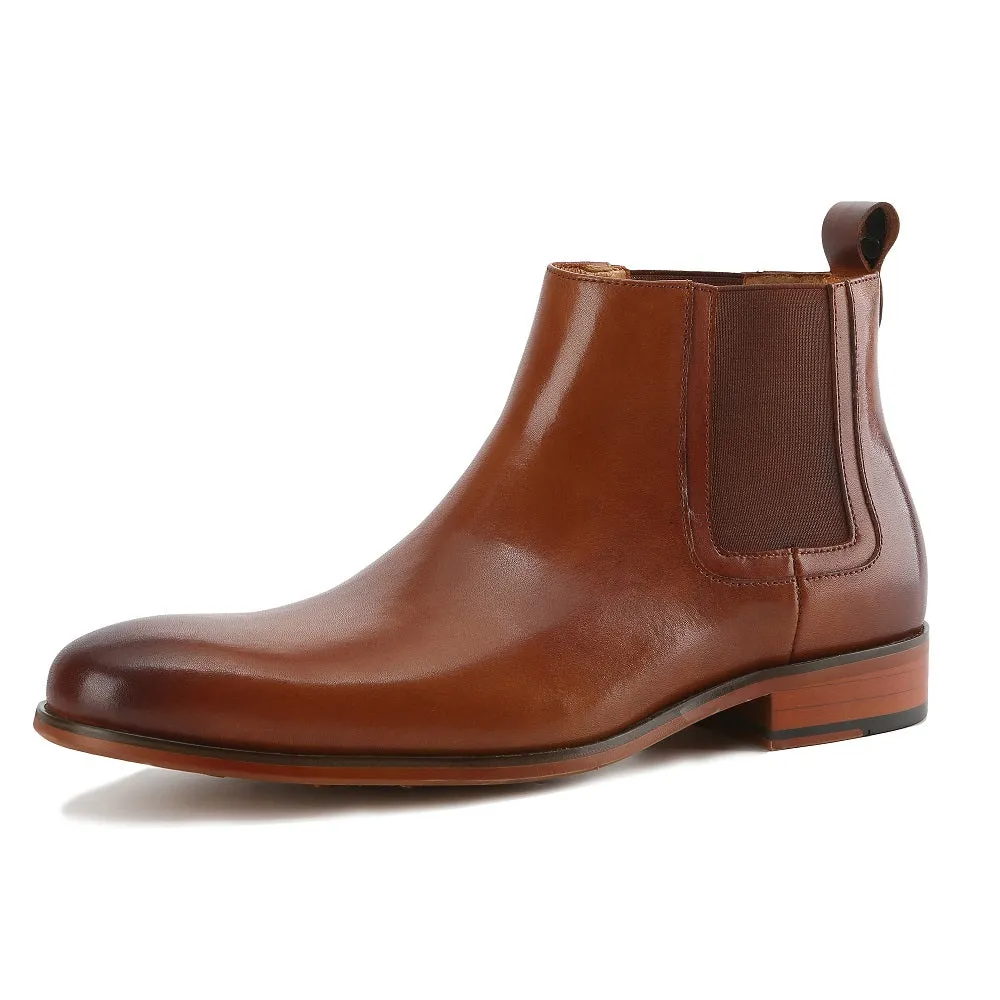 Men's Handcrafted Genuine Leather Pull-On Chelsea Dress Boots sold by Daily Haute product image thumbnail 4