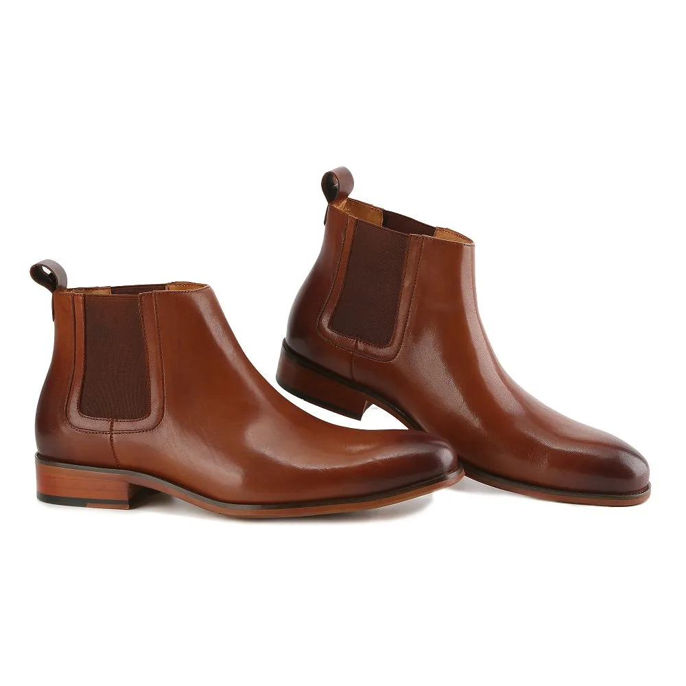 Men's Handcrafted Genuine Leather Pull-On Chelsea Dress Boots sold by Daily Haute product image thumbnail 5