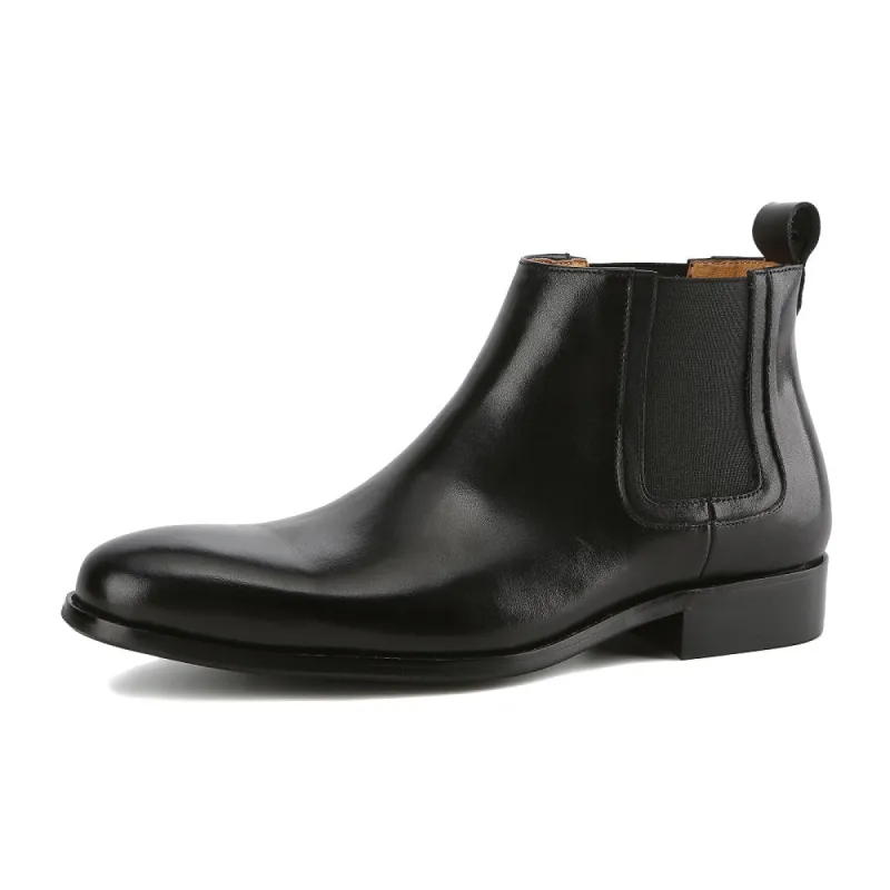 Gino Vitale Men's Handcrafted Genuine Leather Pull-On Chelsea Gore Dress Boot sold by Daily Haute