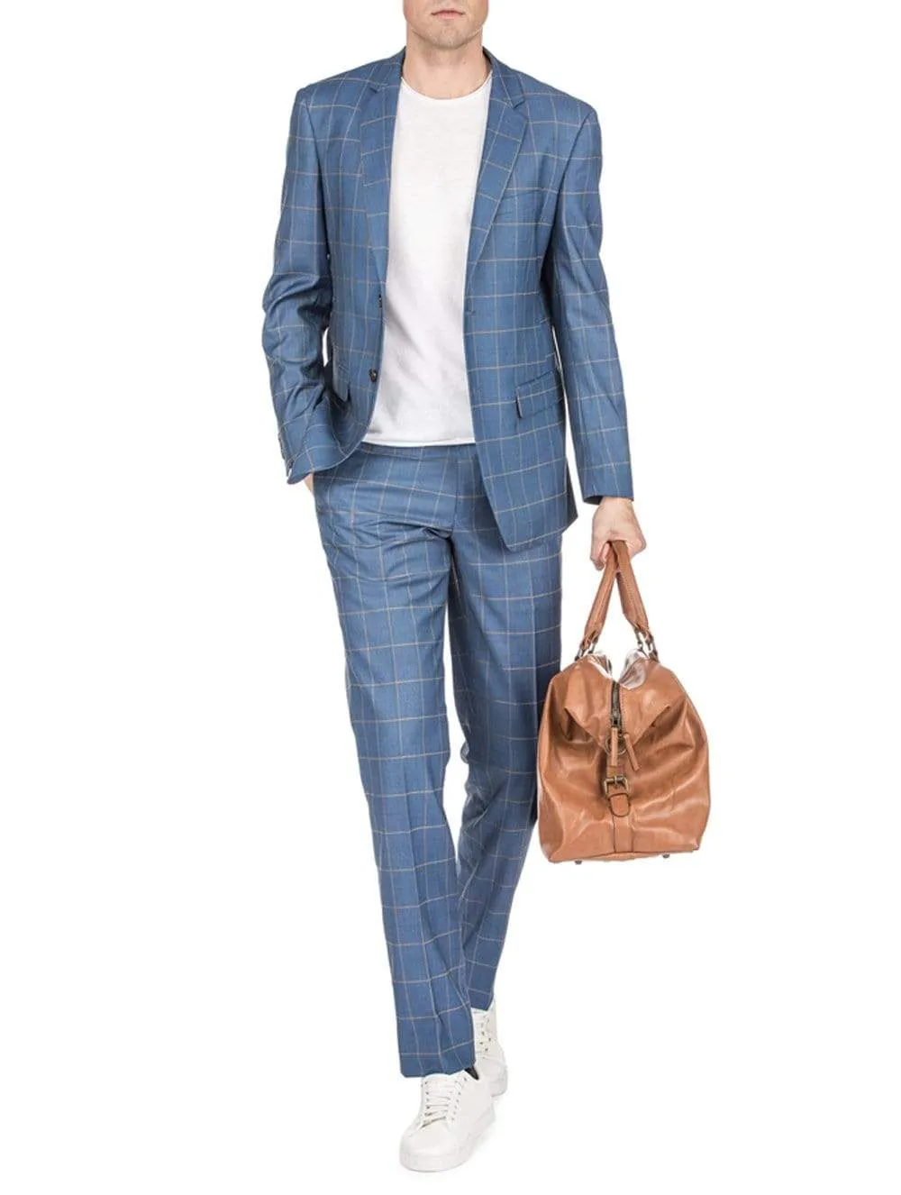 Men's Check Slim Fit Suits sold by Daily Haute product image thumbnail 4