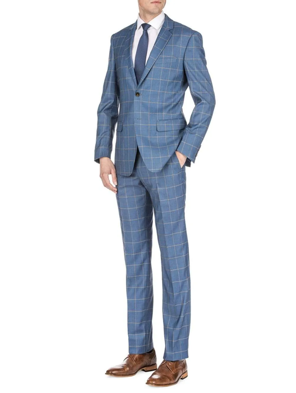 Men's Check Slim Fit Suits sold by Daily Haute product image thumbnail 3