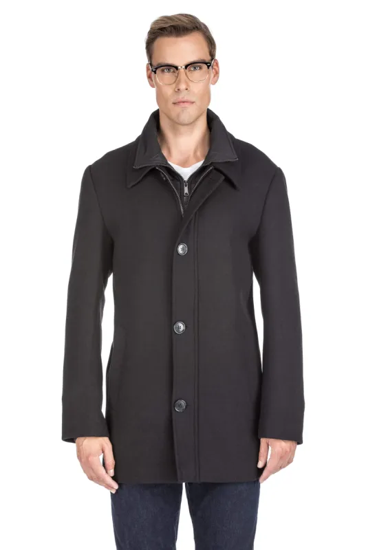 Men's Classic Fit Wool Blend Bibbed Topcoat sold by Daily Haute