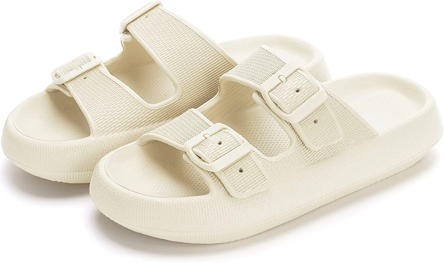 Haute Edition Women's Two Buckle Foam Pillow Cloud Slides sold by Daily Haute product image thumbnail 4