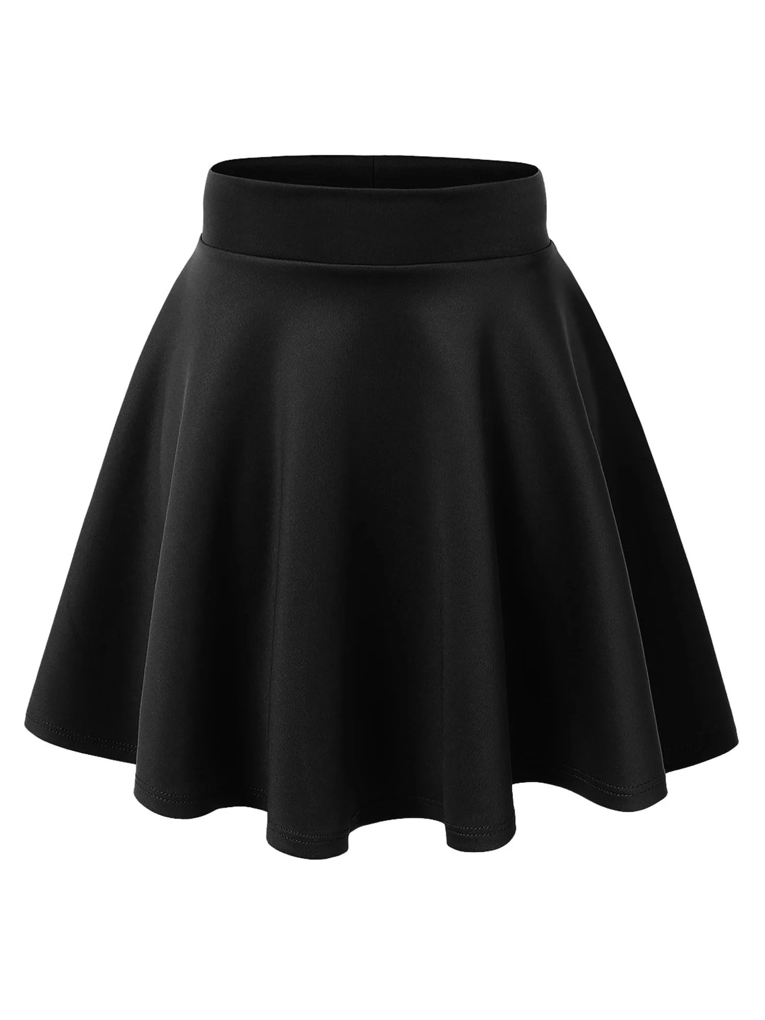 Women's Basic Versatile Stretchy Flared Casual High Waist Mini Skater Skirt sold by Daily Haute