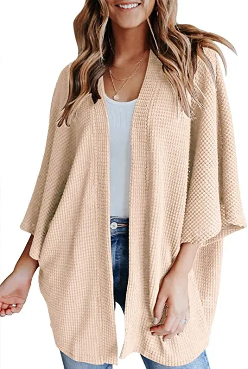 Haute Edition Women's Cocoon Lightweight Kimono Sleeve Sweater Cardigan sold by Daily Haute product image thumbnail 5