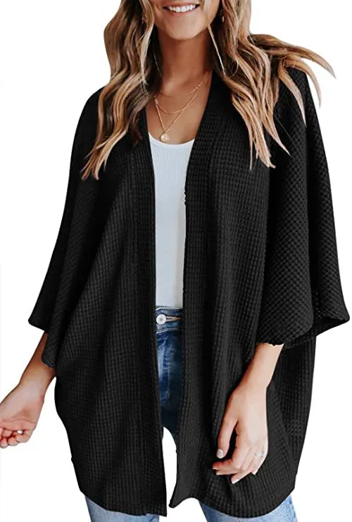 Haute Edition Women's Cocoon Lightweight Kimono Sleeve Sweater Cardigan sold by Daily Haute