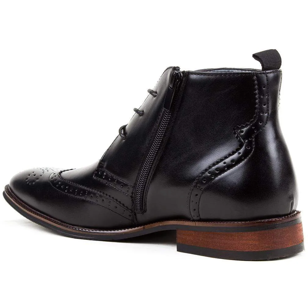 Gino Vitale Men's Wing Tip Brogue Boots sold by Daily Haute product image thumbnail 3