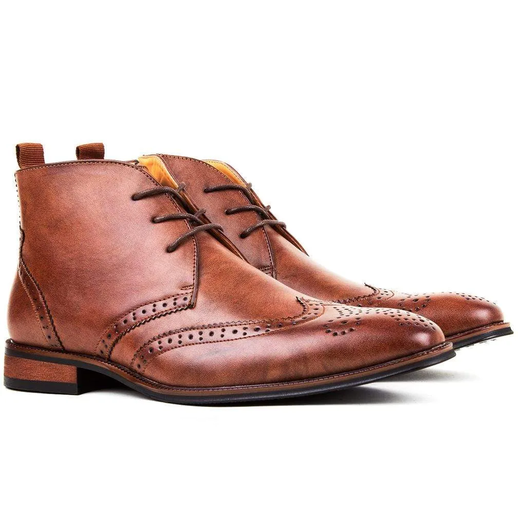 Gino Vitale Men's Wing Tip Brogue Boots sold by Daily Haute product image thumbnail 5